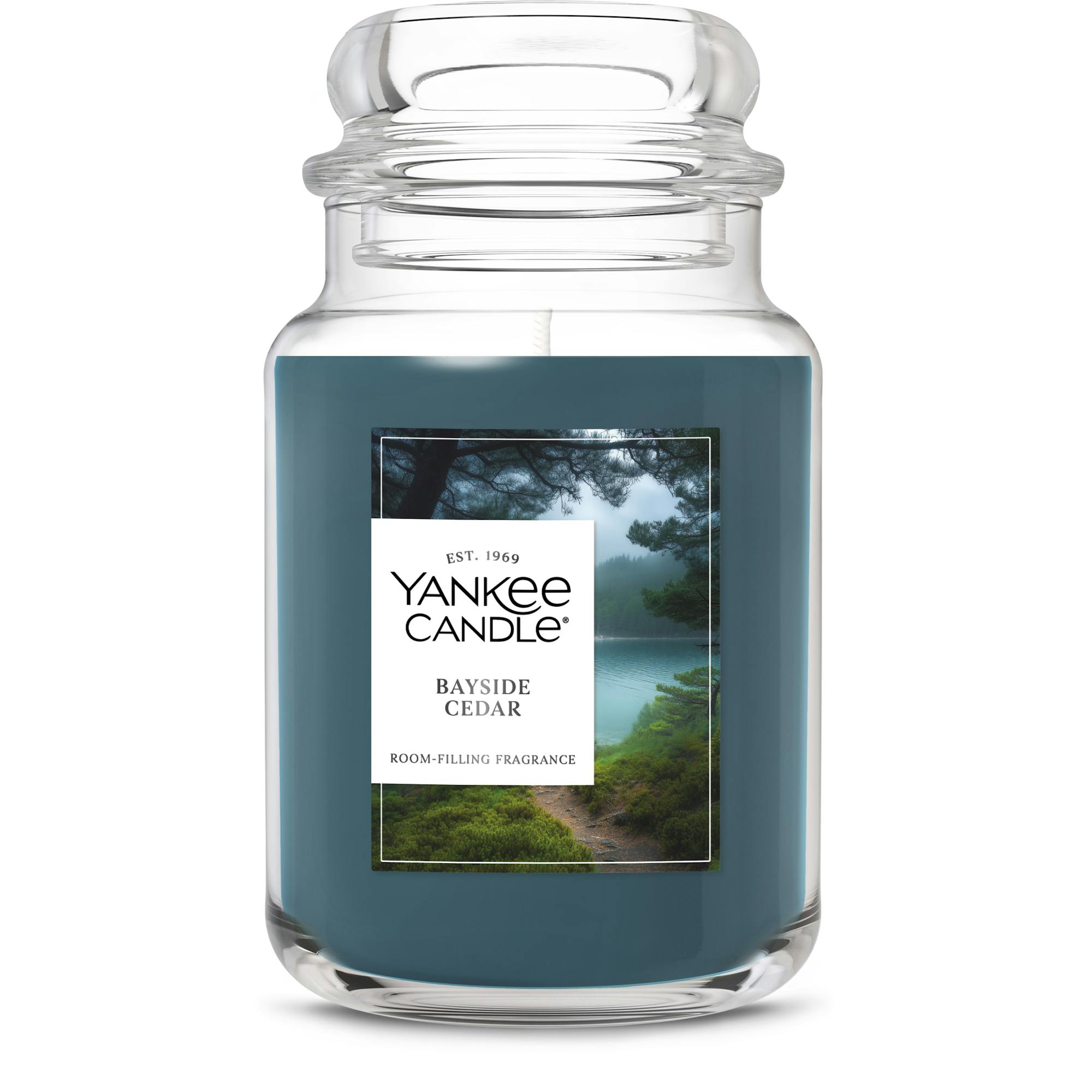 Yankee Candle Bayside Cedar Original Large Jar Candles, 22 oz In Blue