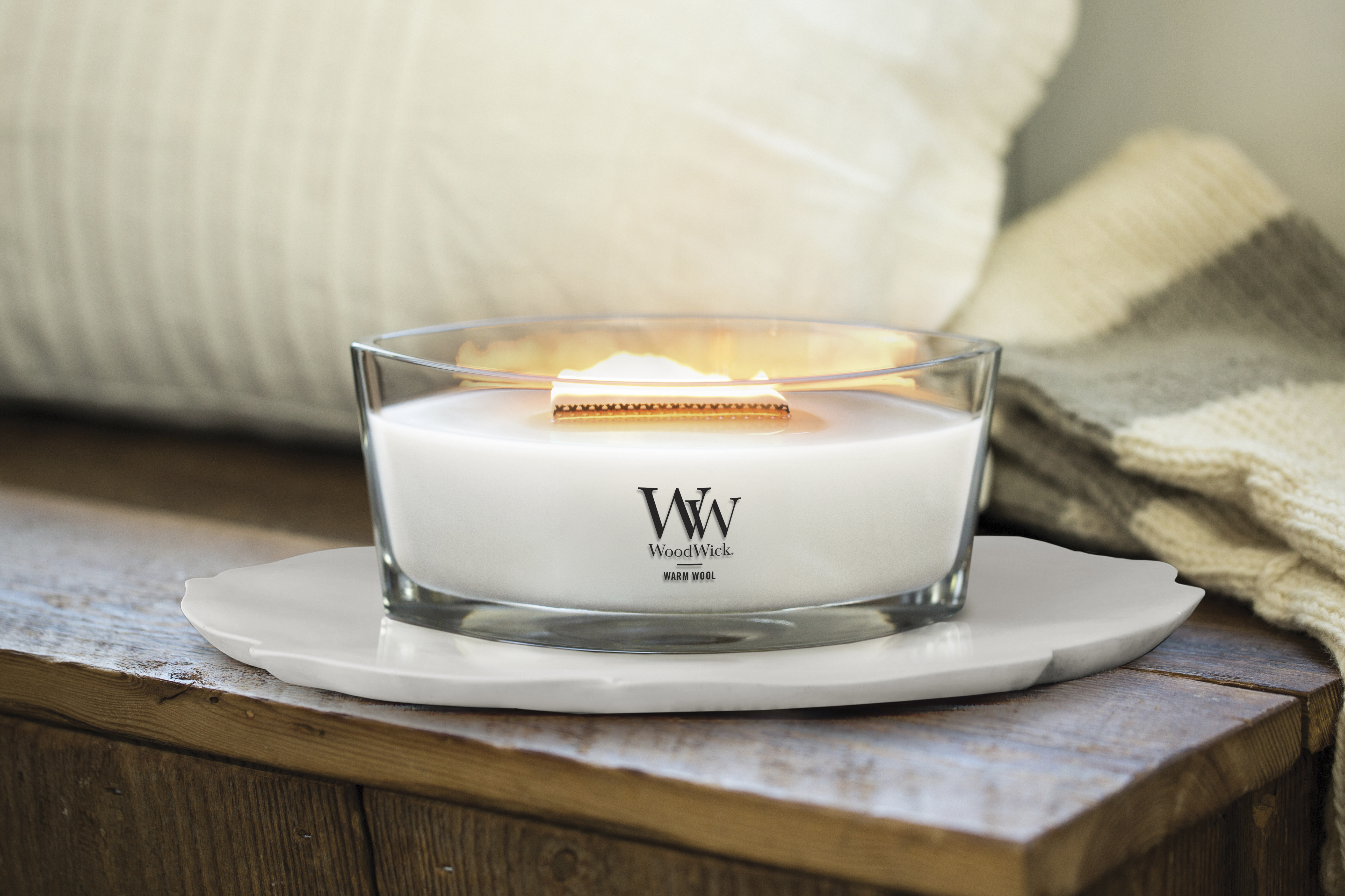 Warm Wool WoodWick® Ellipse Candle - Ellipse Candles | Yankee Candle