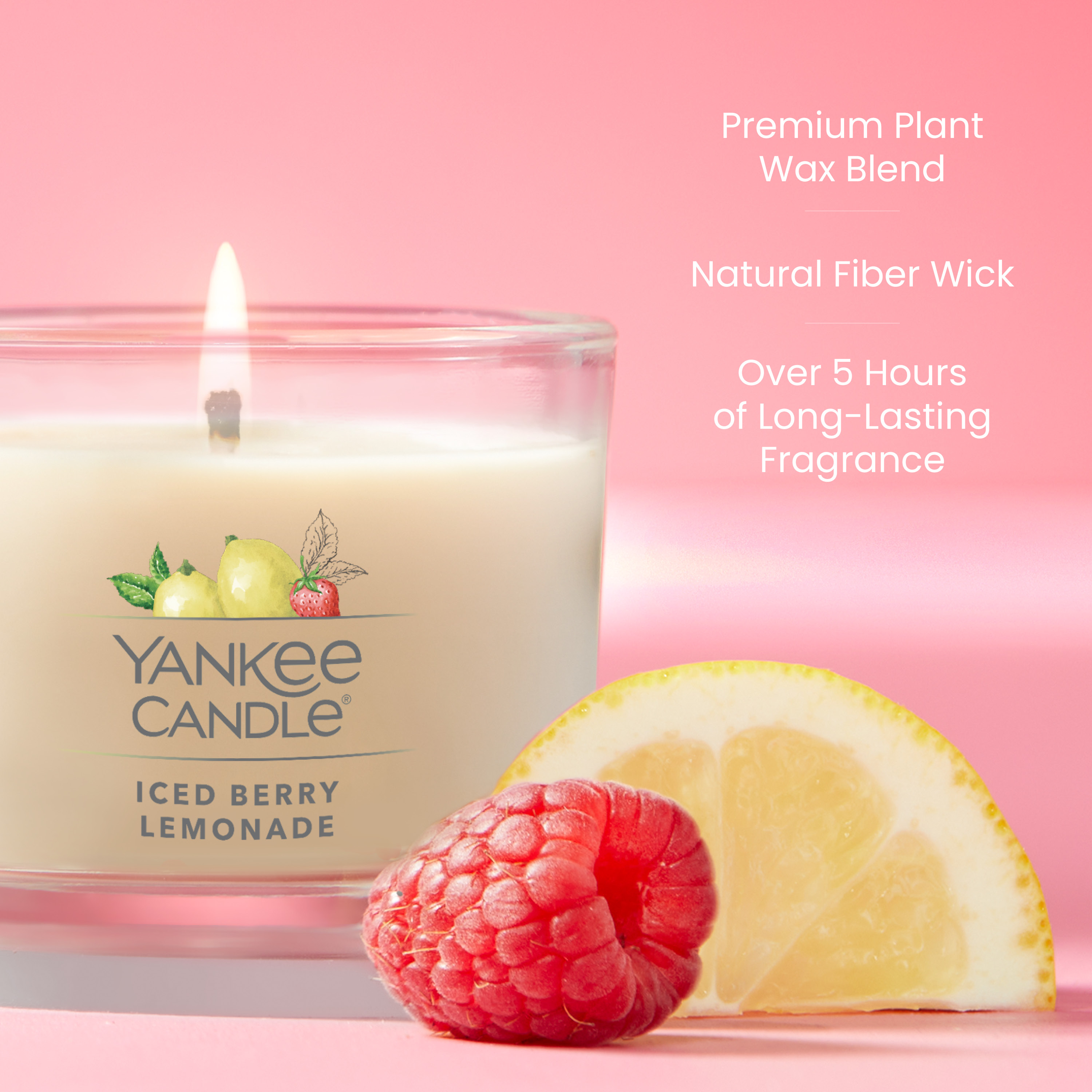 Yankee Candle Mini Single Candle in Iced Berry Lemonade - Thumbnail 4