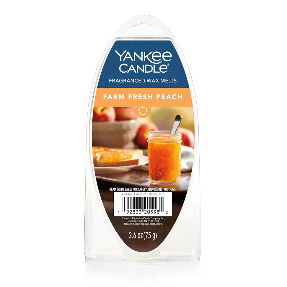 Farm Fresh Peach wax melt surfboard