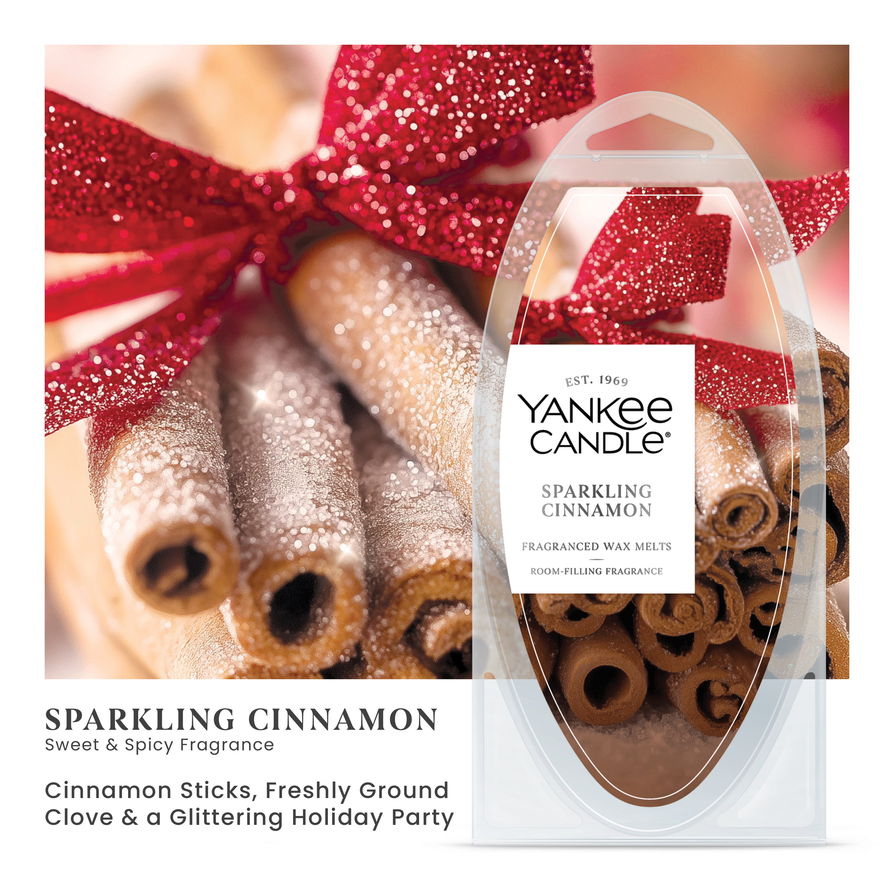 Yankee Candle Sparkling Cinnamon Wax Melt Tart - Thumbnail 2