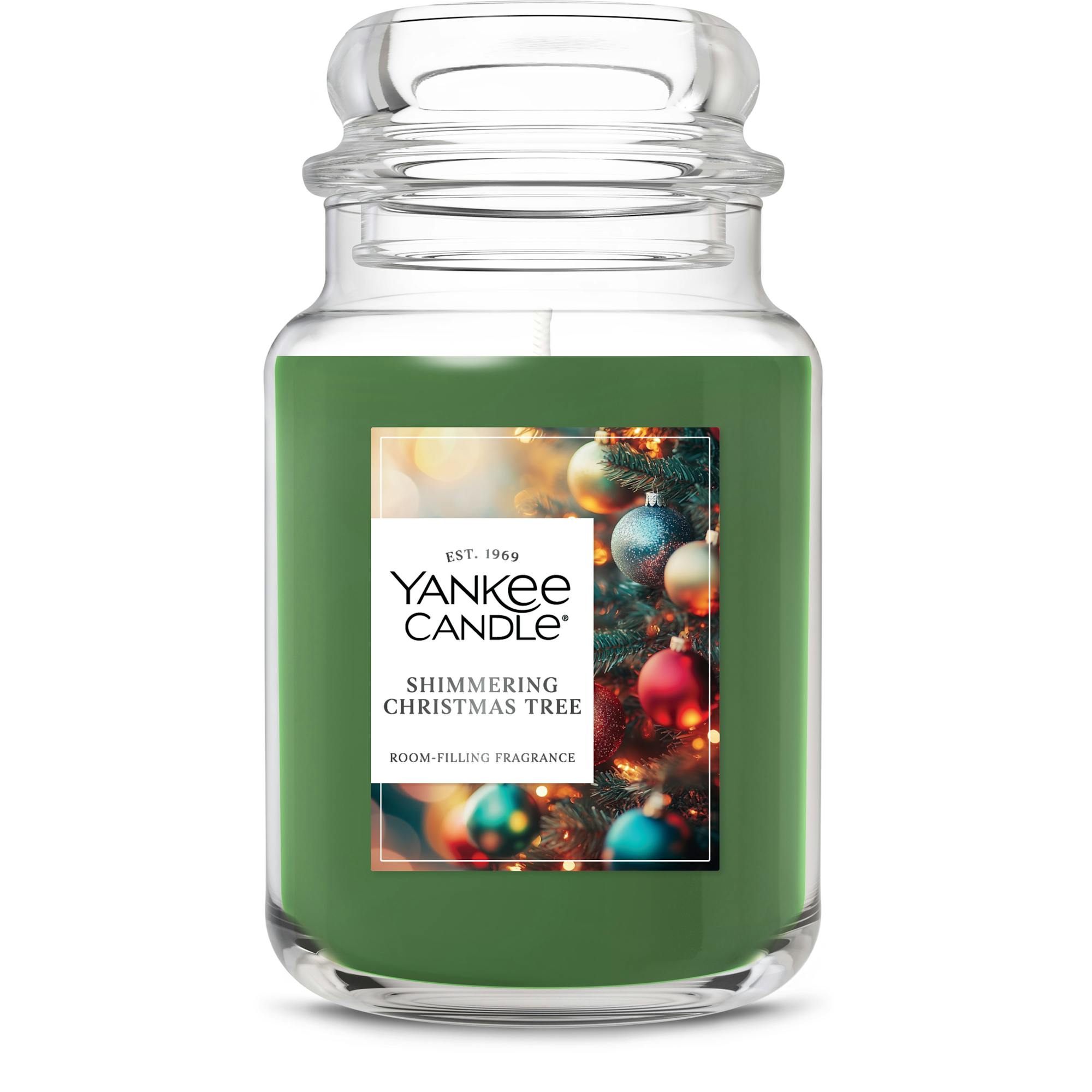 Yankee Candle Shimmering Christmas Tree Original Large Jar Candles, 22 oz In Green