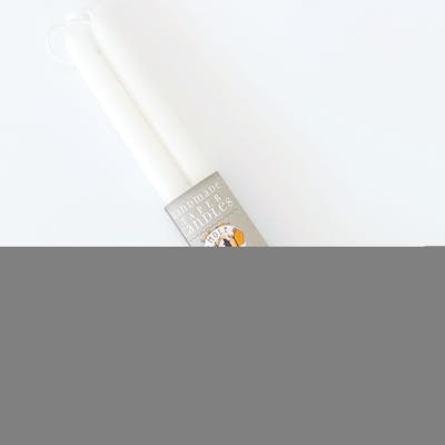 Handmade Unscented White - 12" Tapers