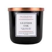 leather oak medium 2 wick tumbler candle