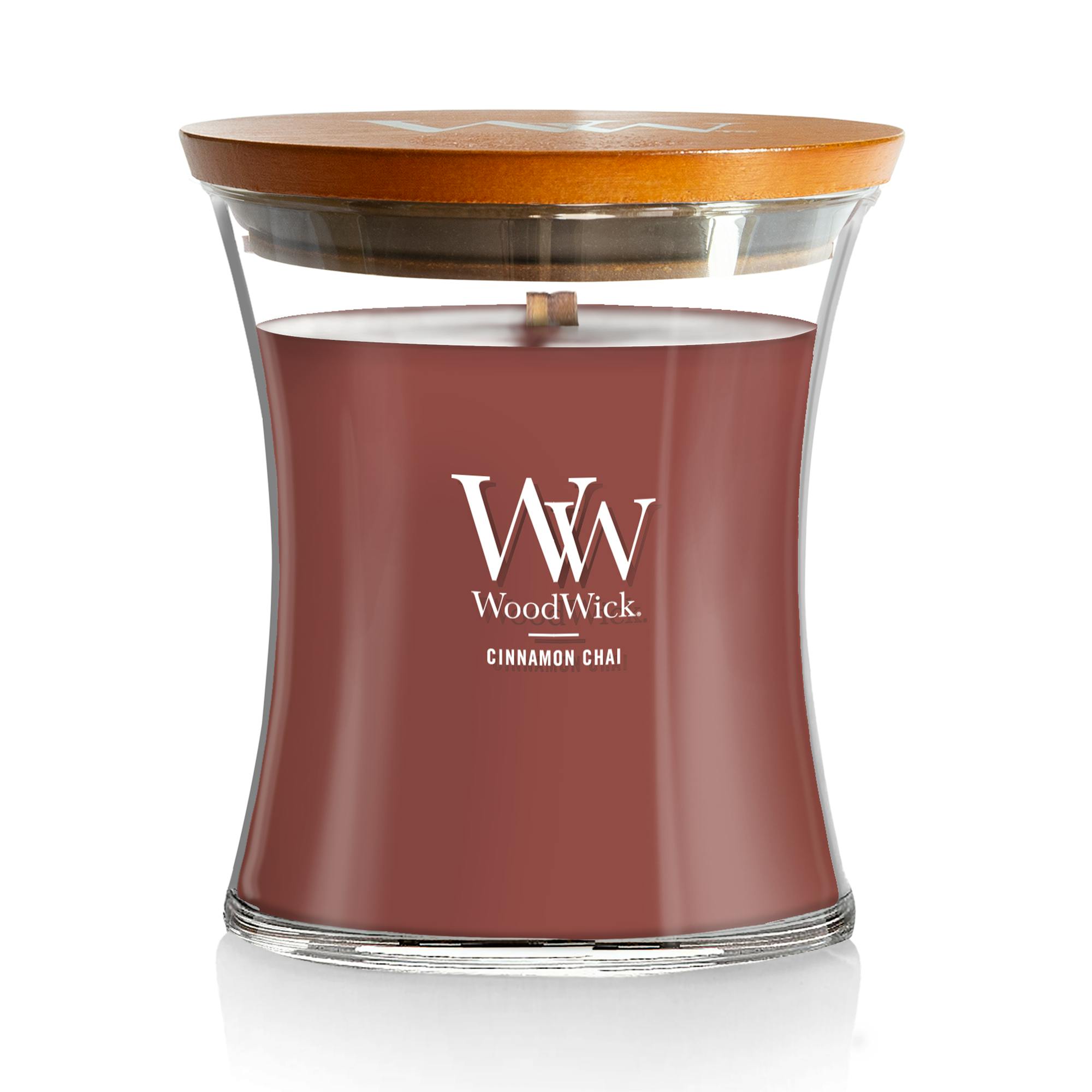 Woodwick Cinnamon Chai  Medium Hourglass Candle, 97 oz