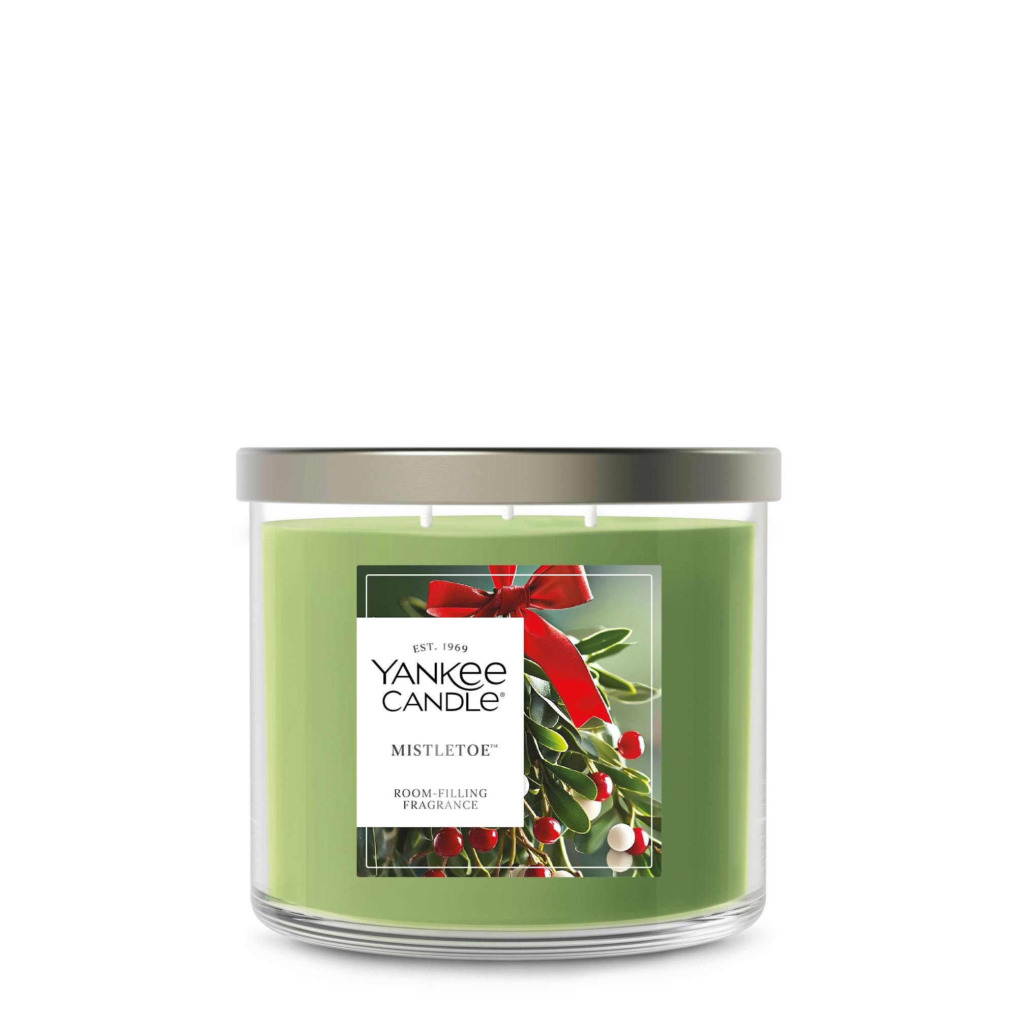 Yankee Candle Mistletoe 3-wick Candles, 14.5 oz In Green
