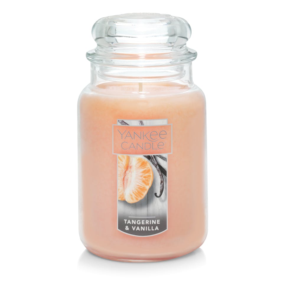 tangerine and vanilla large jar candles
