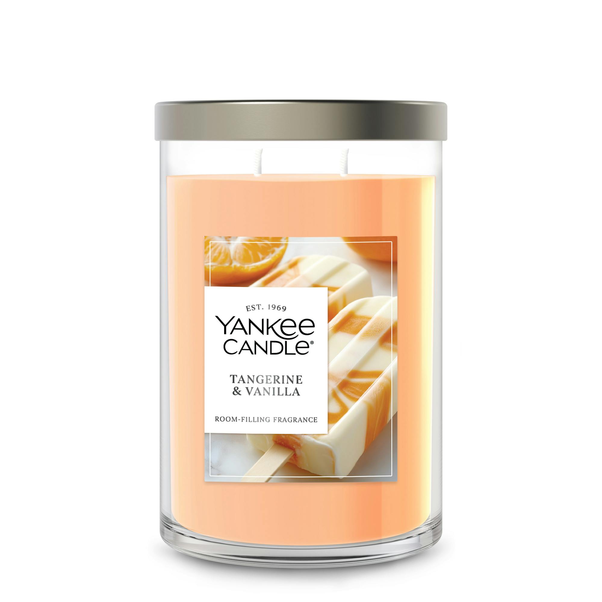 Yankee Candle Tangerine And Vanilla Large Tumbler Candles, 20 oz In Orange