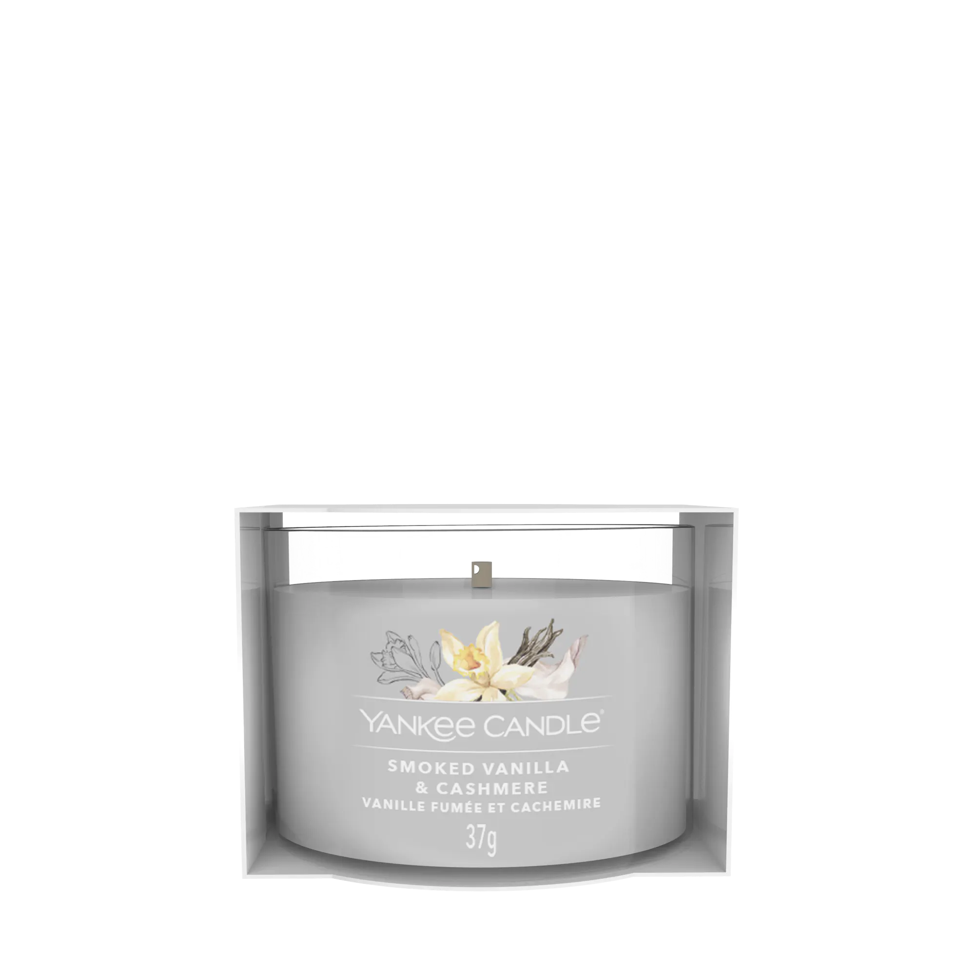 Smoked Vanilla & Cashmere Candle Yankee Candle® Mini, Grey, 5.4cm x 4.4cm | Sweet & Spicy