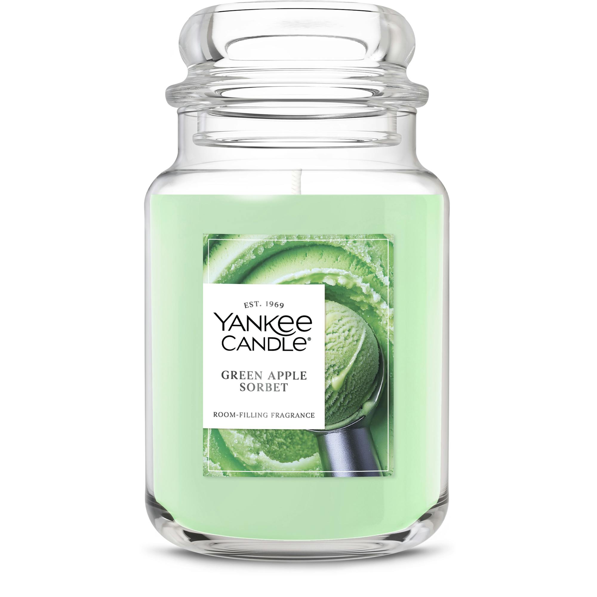 Yankee Candle Green Apple Sorbet Original Large Jar Candles, 22 oz