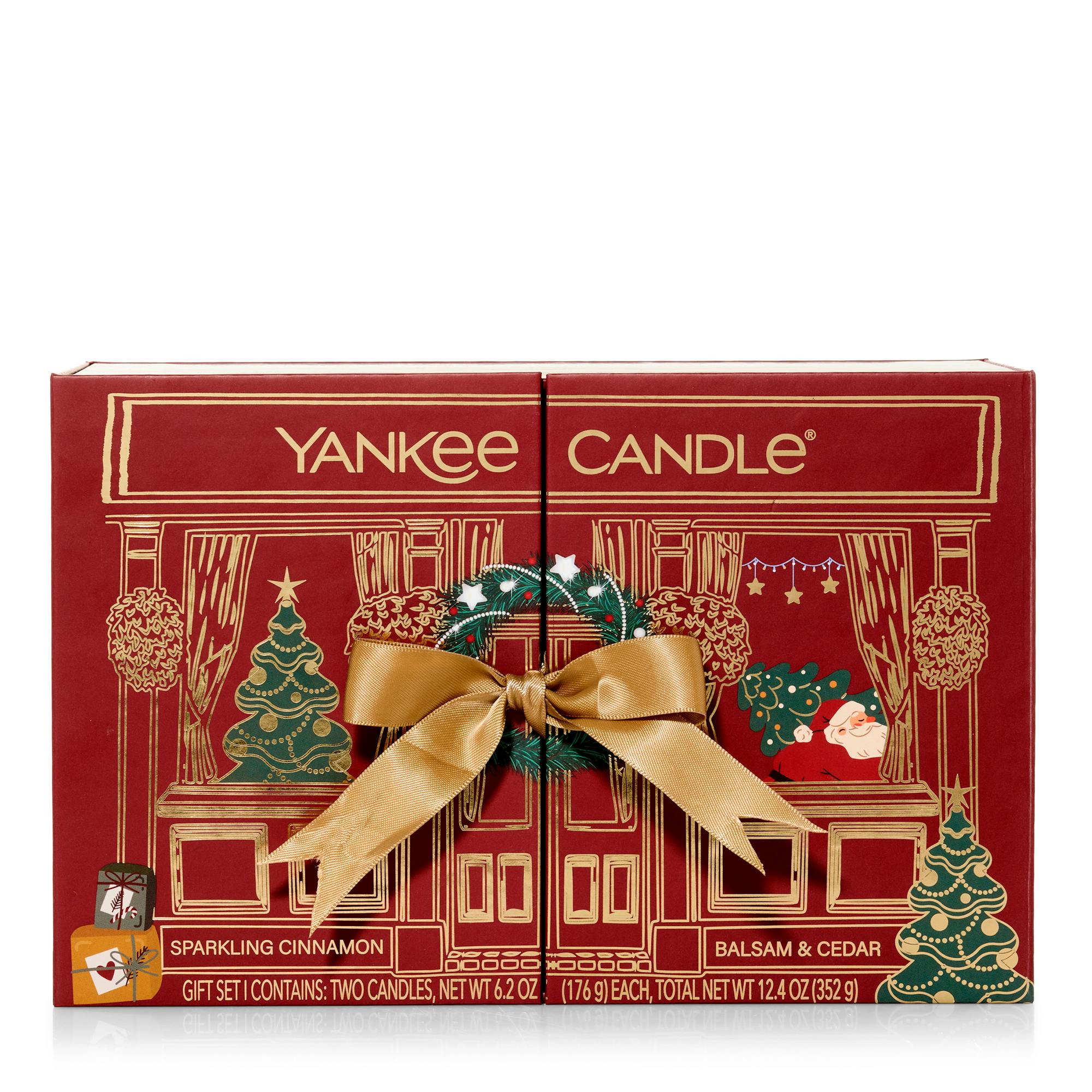 Yankee Candle Fluted Candle Duo In Red Gift Set, 6.2 oz Each (2 Candles)