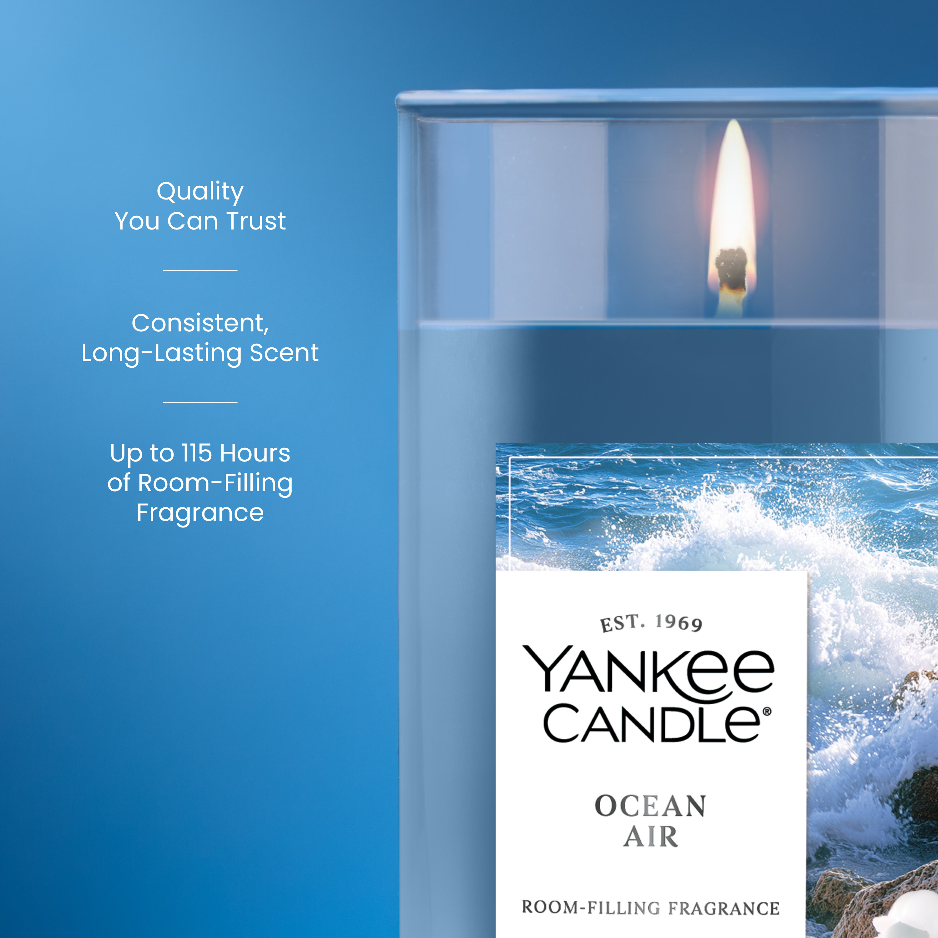 Ocean Air Medium Pillar Candle - Thumbnail 2