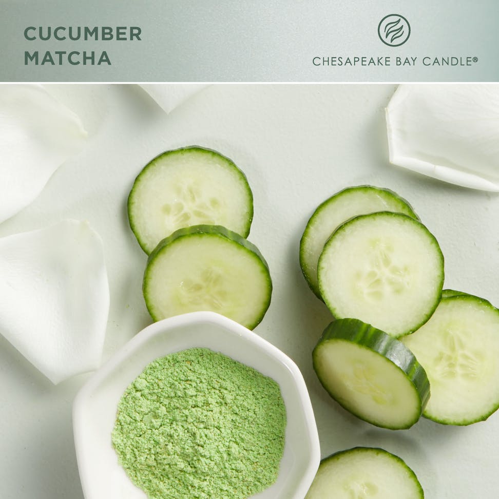 chesapeake bay candle cucumber matcha fragrance in 2D