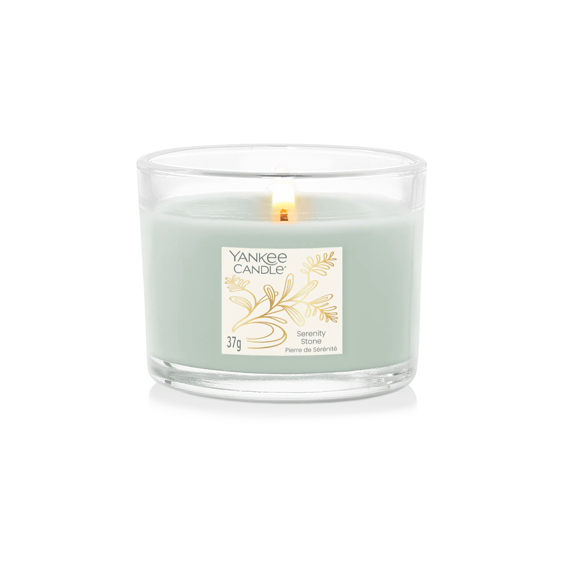 Serenity Stone Candle Yankee Candle, Green, 5.4cm x 4.4cm | Fresh & Clean