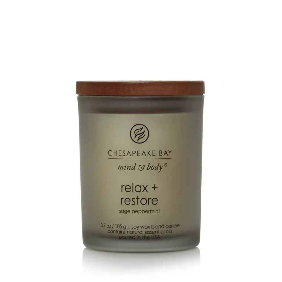 relax restore small jar candle