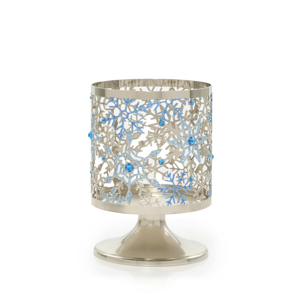 Metal Snowflakes Jar Candle Holder