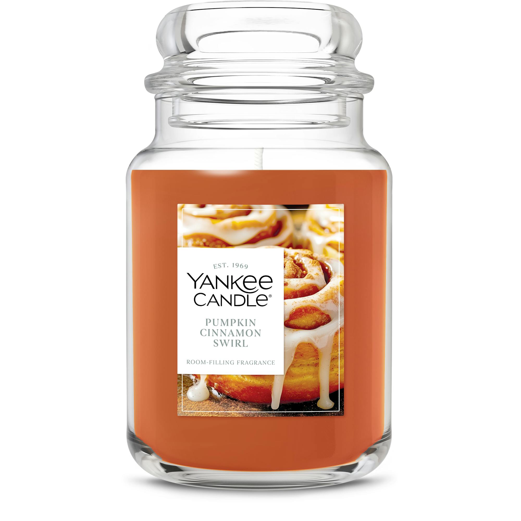 Yankee Candle Pumpkin Cinnamon Swirl Original Large Jar Candle, 22 oz In Orange