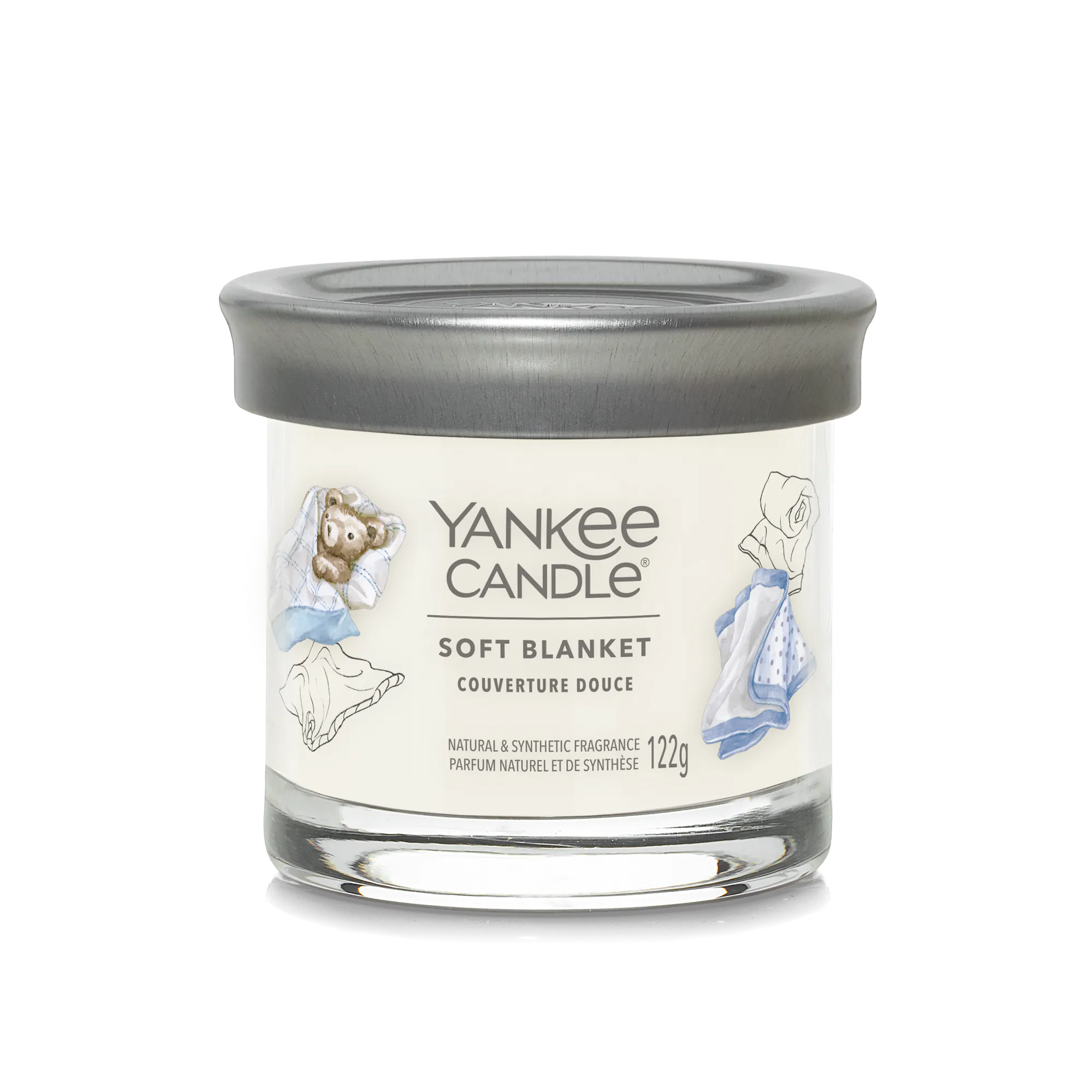 Soft Blanket Candle Yankee Candle, White, 8.0 cm x 7.6cm | Fresh & Clean