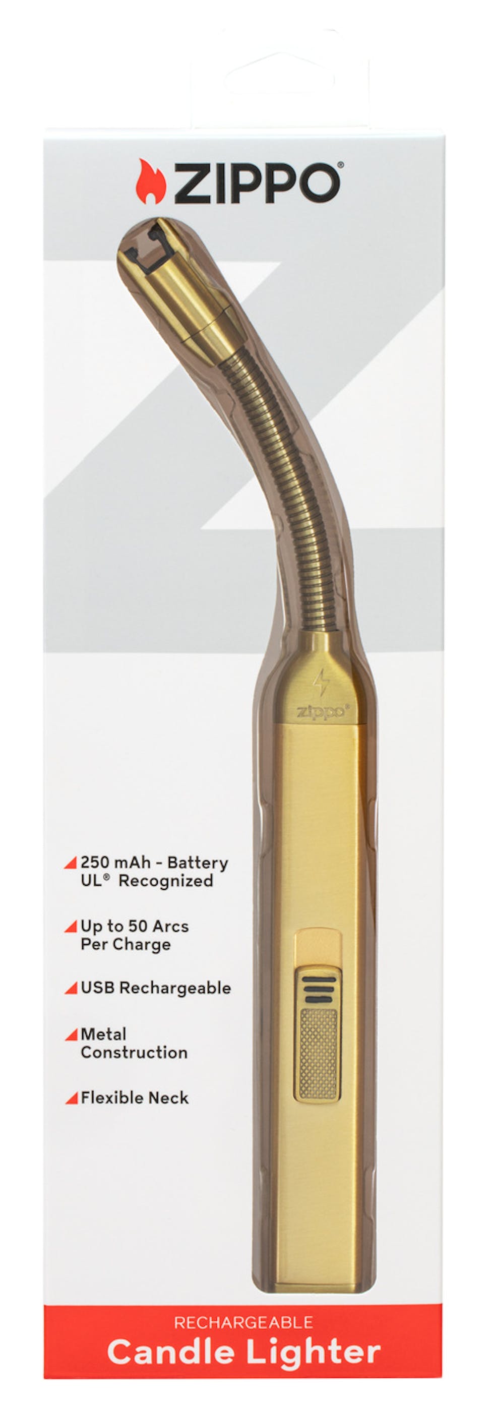 gold rechargeable zippo candle lighter