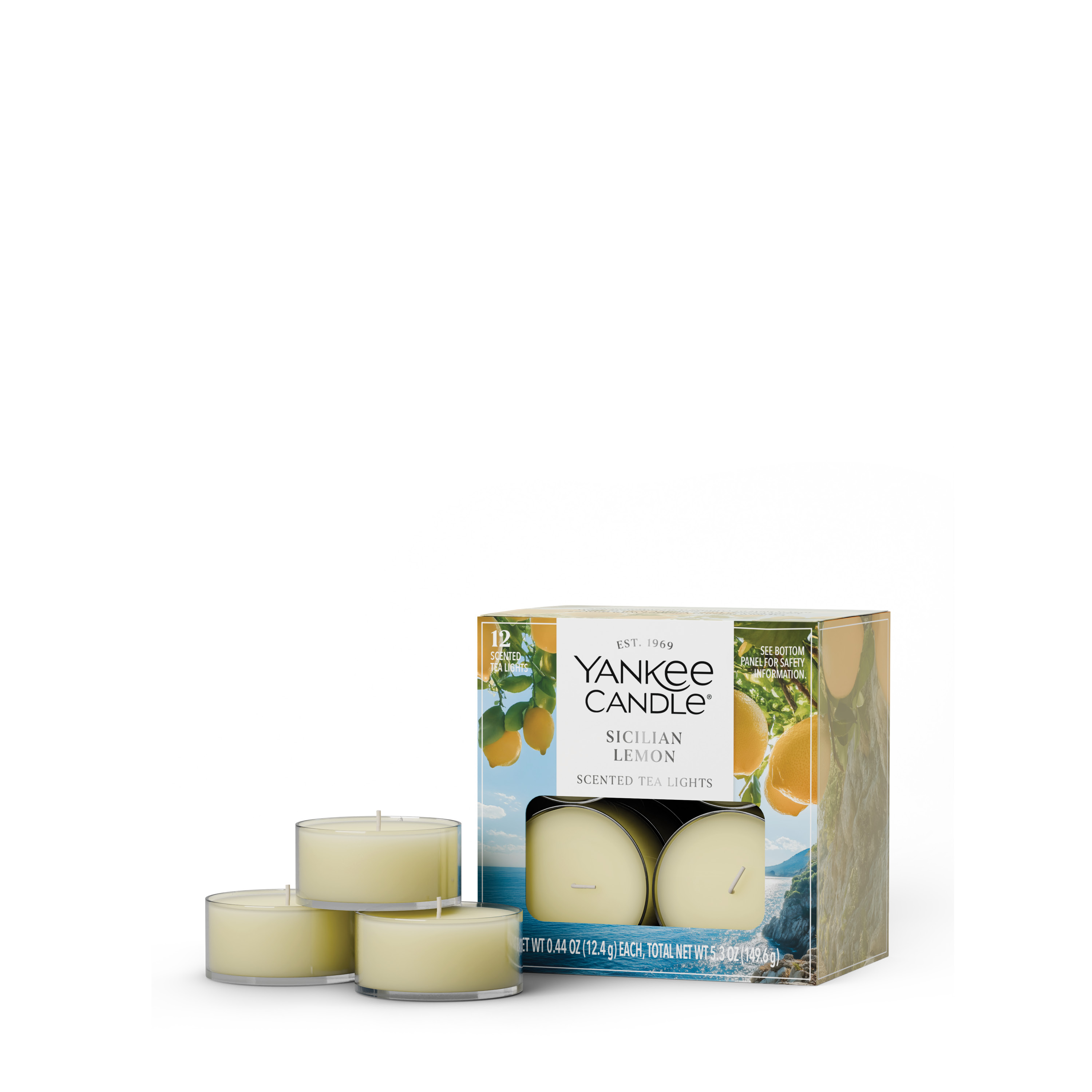 Sicilian Lemon Tea Light Candles - Thumbnail 2