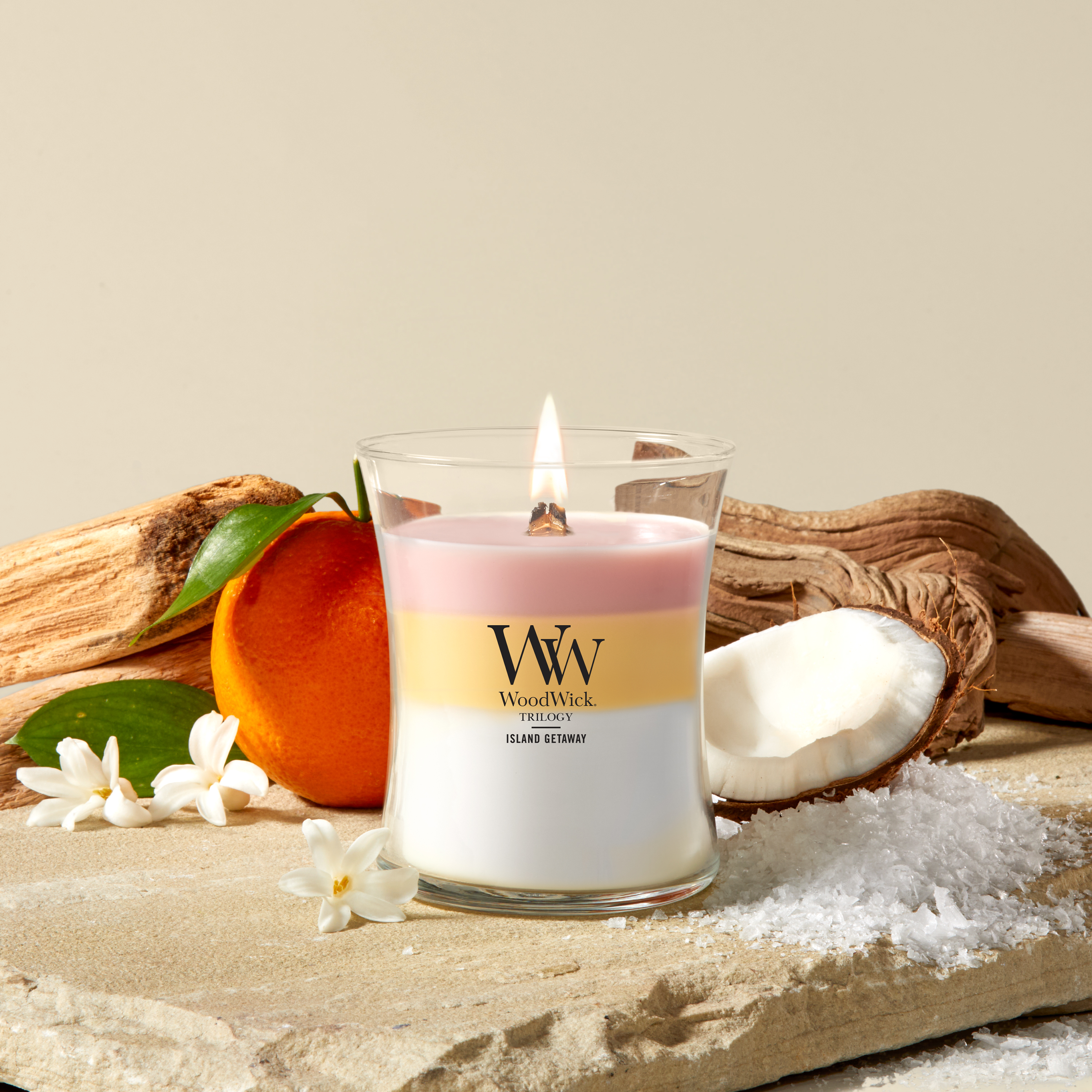 Island Getaway Trilogy WoodWick® Medium Hourglass Trilogy Candle