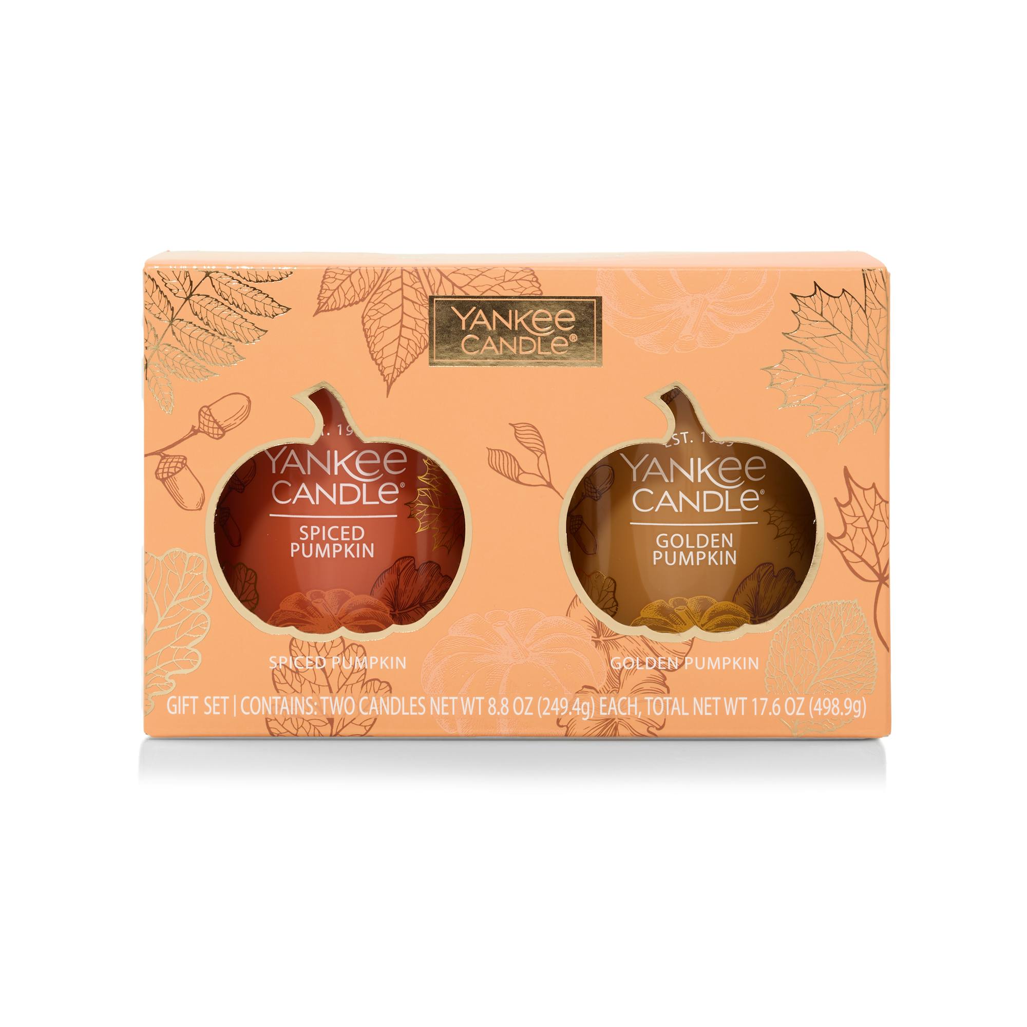 Yankee Candle Pumpkin Lovers' Gift Set Gift Set, Two 8.8 oz Each Total 17.6 oz In Transparent
