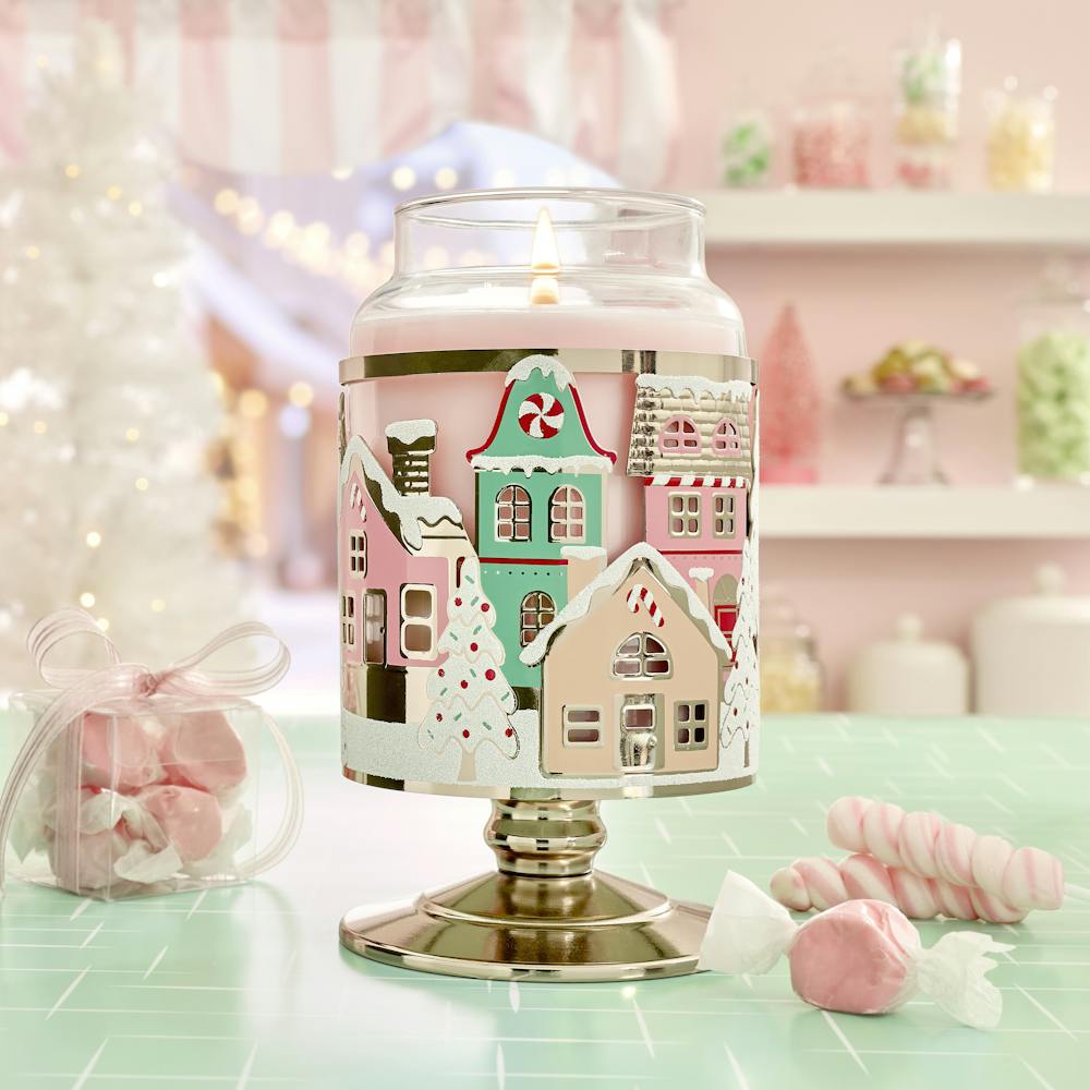 Sugar Village Jar Candle Holder