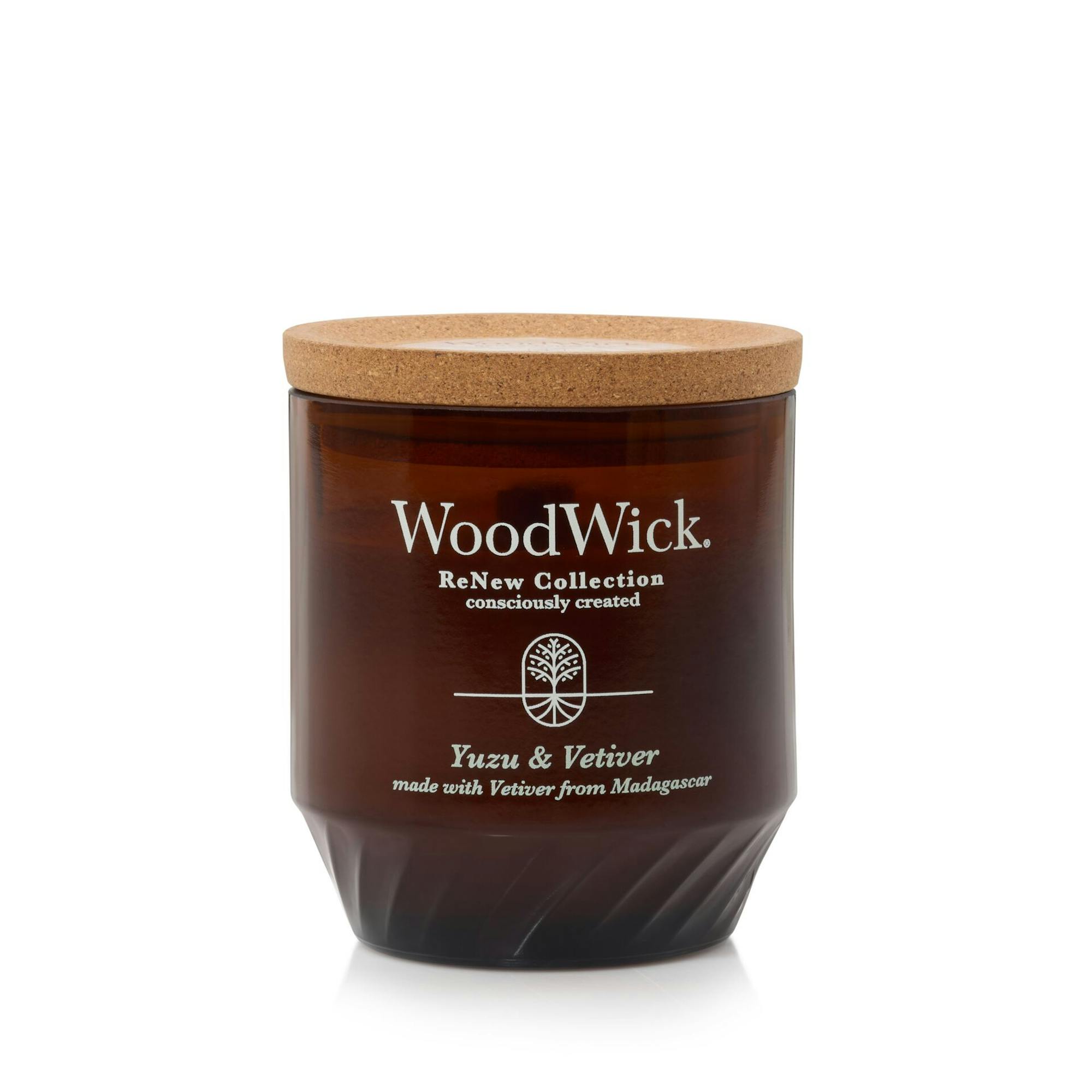 Woodwick Yuzu And Vetiver Medium Renew Candle, 6 oz