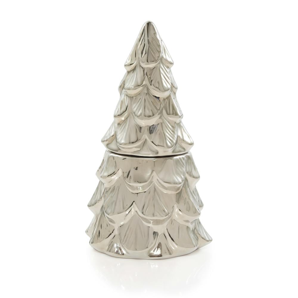 White Spruce & Grapefruit Silver Tree Candle