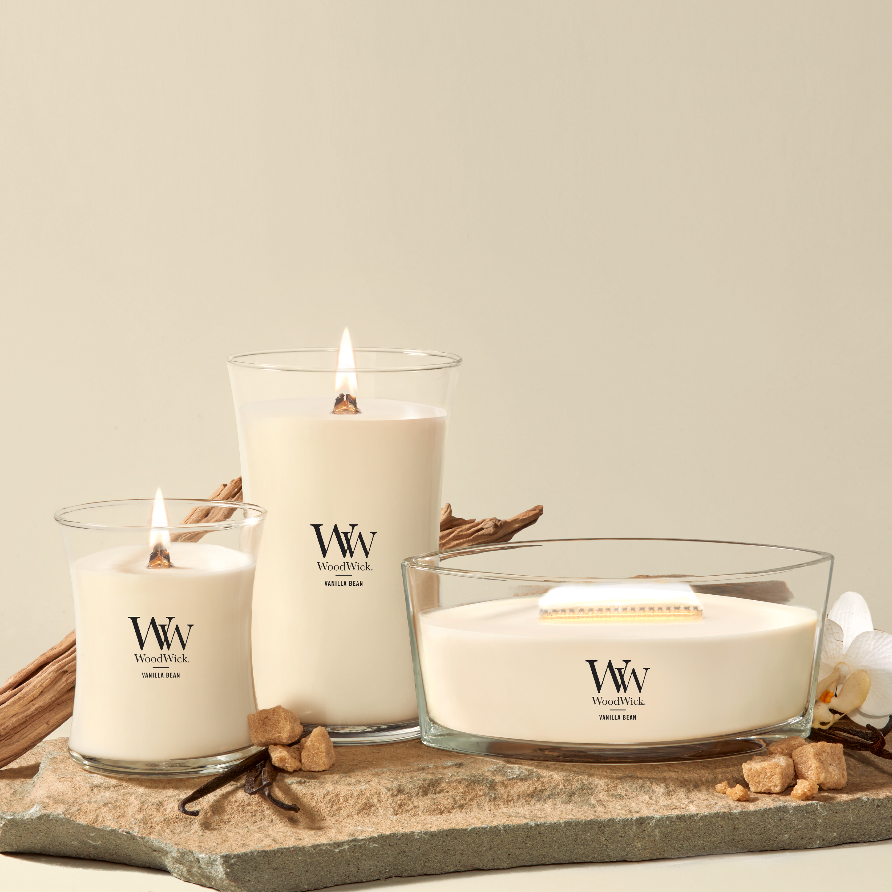 Vanilla Bean WoodWick® Ellipse Candle - Ellipse Candles | Yankee
