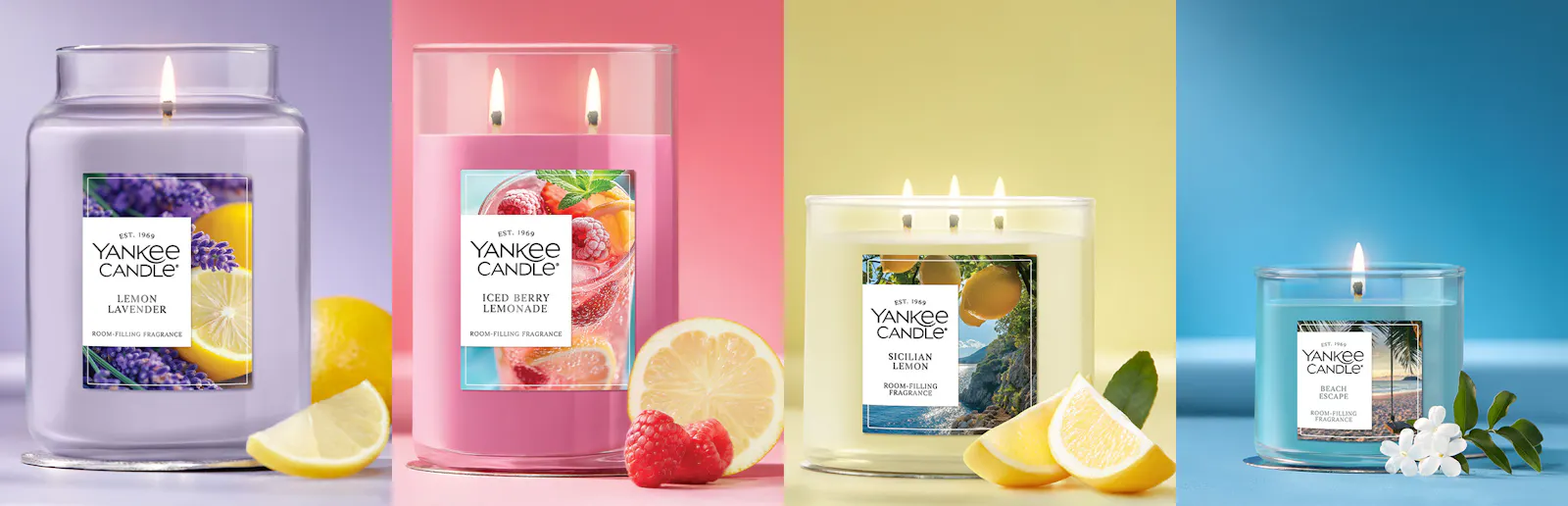 Different Yankee Candle jar candle styles