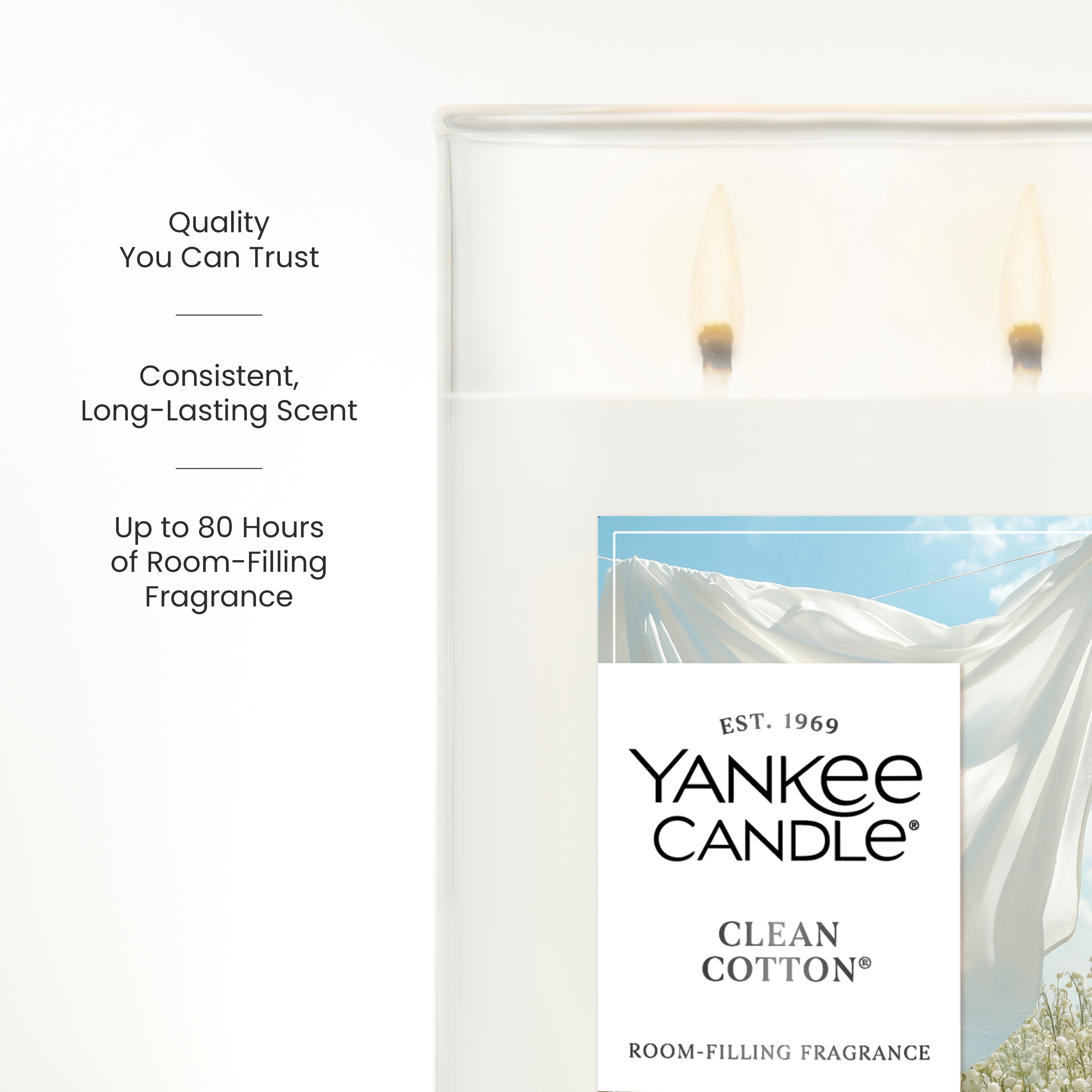 Clean Cotton Large Tumbler Candle - Thumbnail 3
