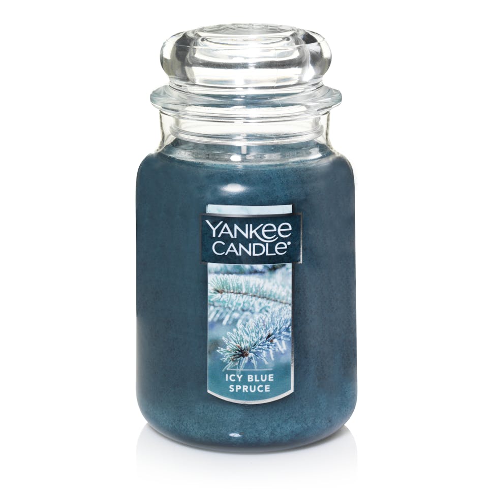 icy blue spruce large jar candles