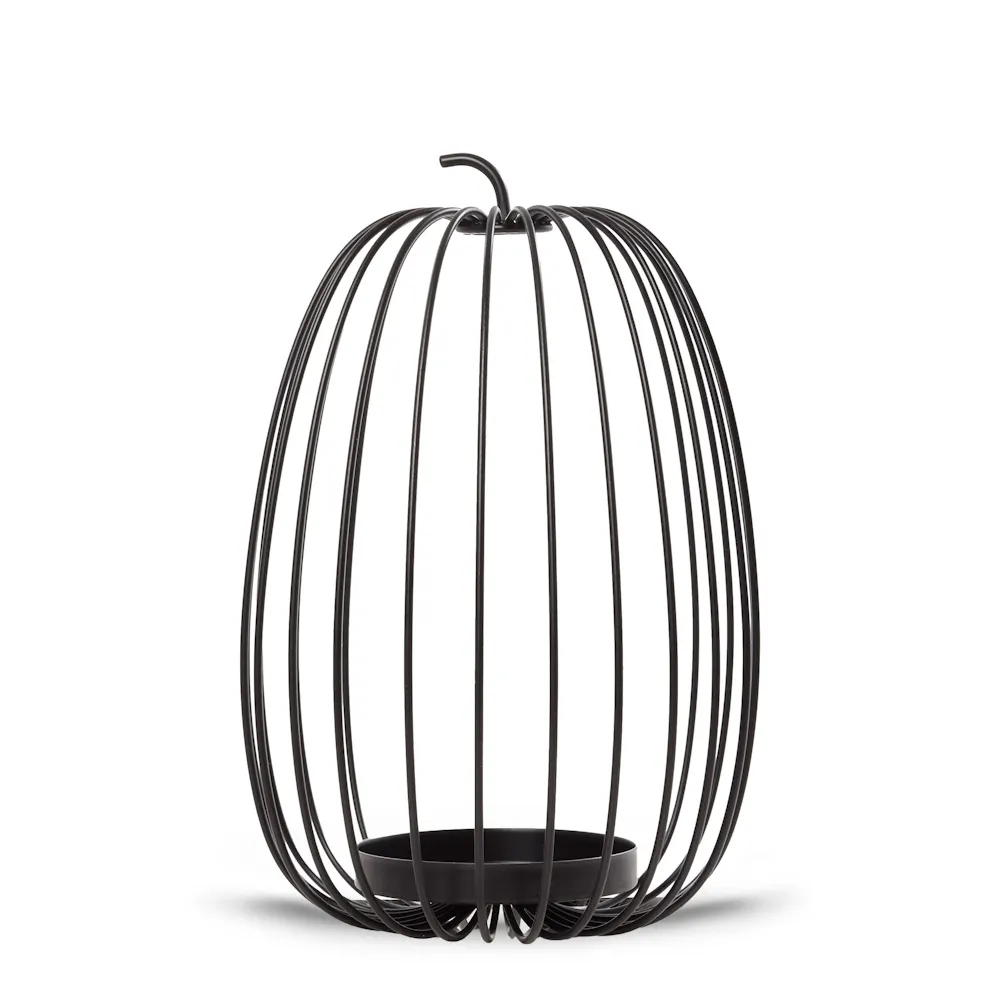 Caged Pumpkin Jar Candle Holder