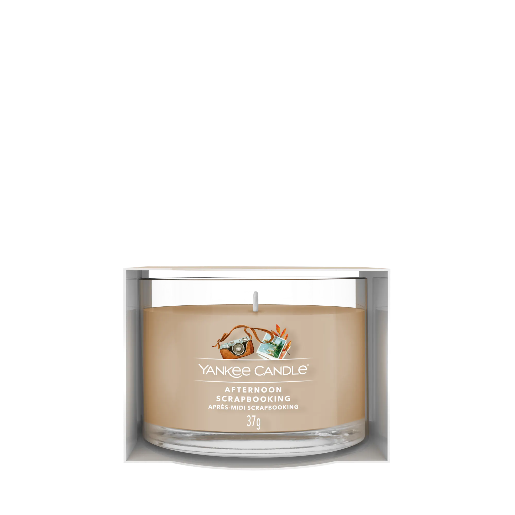 Afternoon Scrapbooking Candle Yankee Candle, Brown, 5.4cm x 4.4cm | Sweet & Spicy