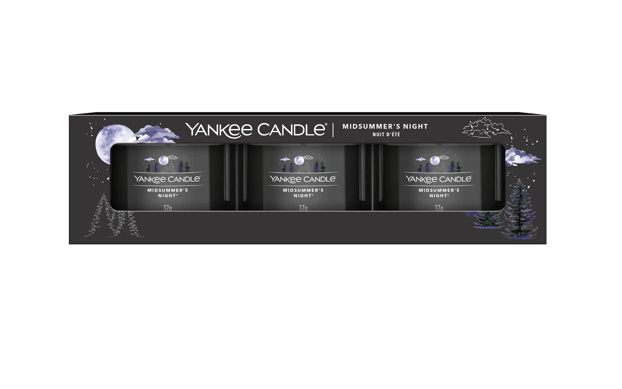 Midsummer's Night® Candles Yankee Candle, Black, 17.5cm x 4.5cm | Fresh & Clean