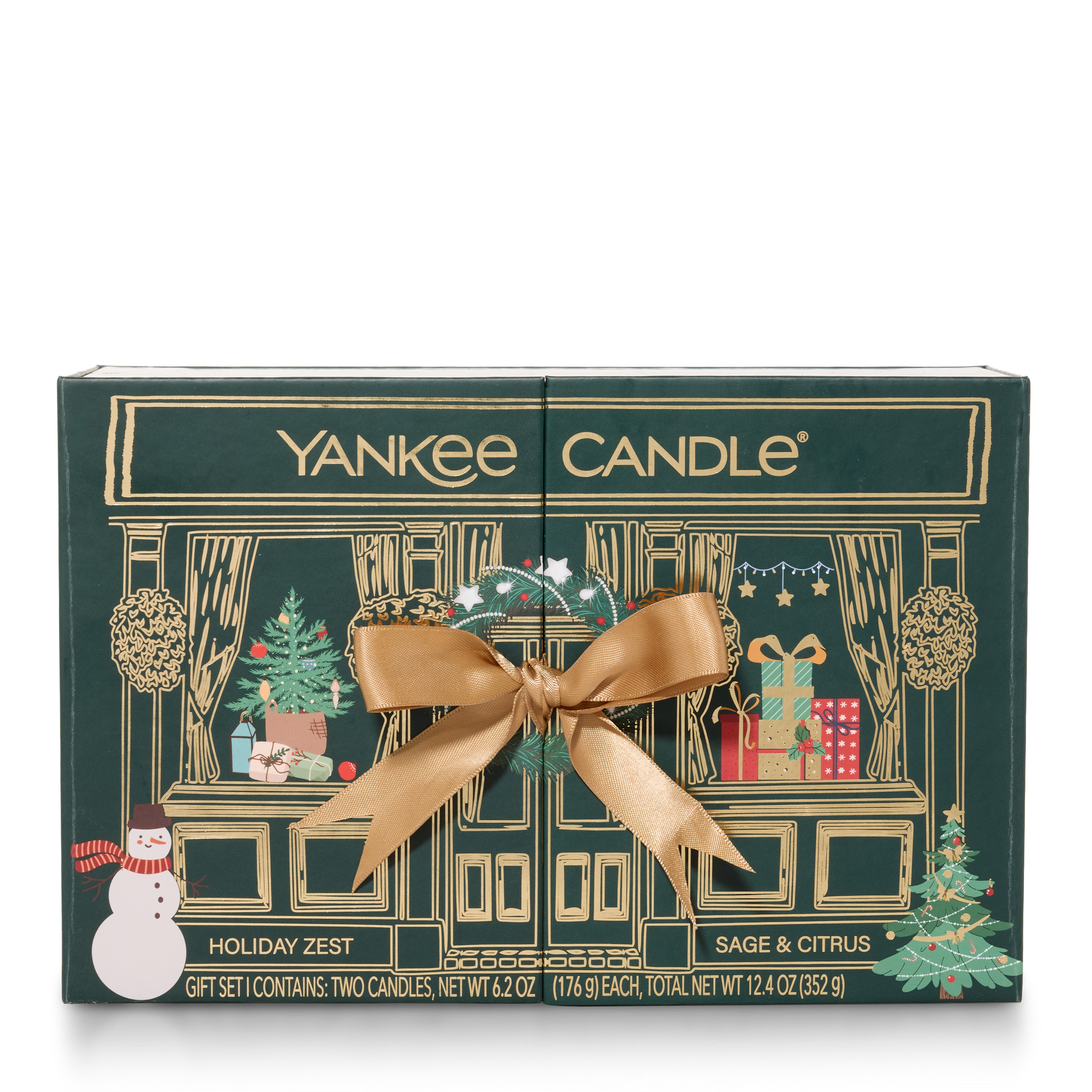 Yankee Candleセット Fluted Candle Duo in Green | Yankee Candle