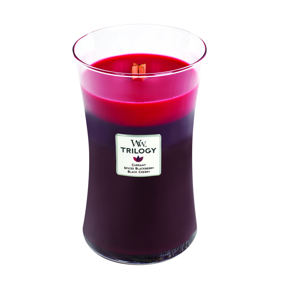 Bougie WoodWick Grande Jarre Parfum Mûre Épicée - Mèche Crépitante - 130h De Combustion