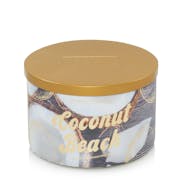 coconut beach three wick candle