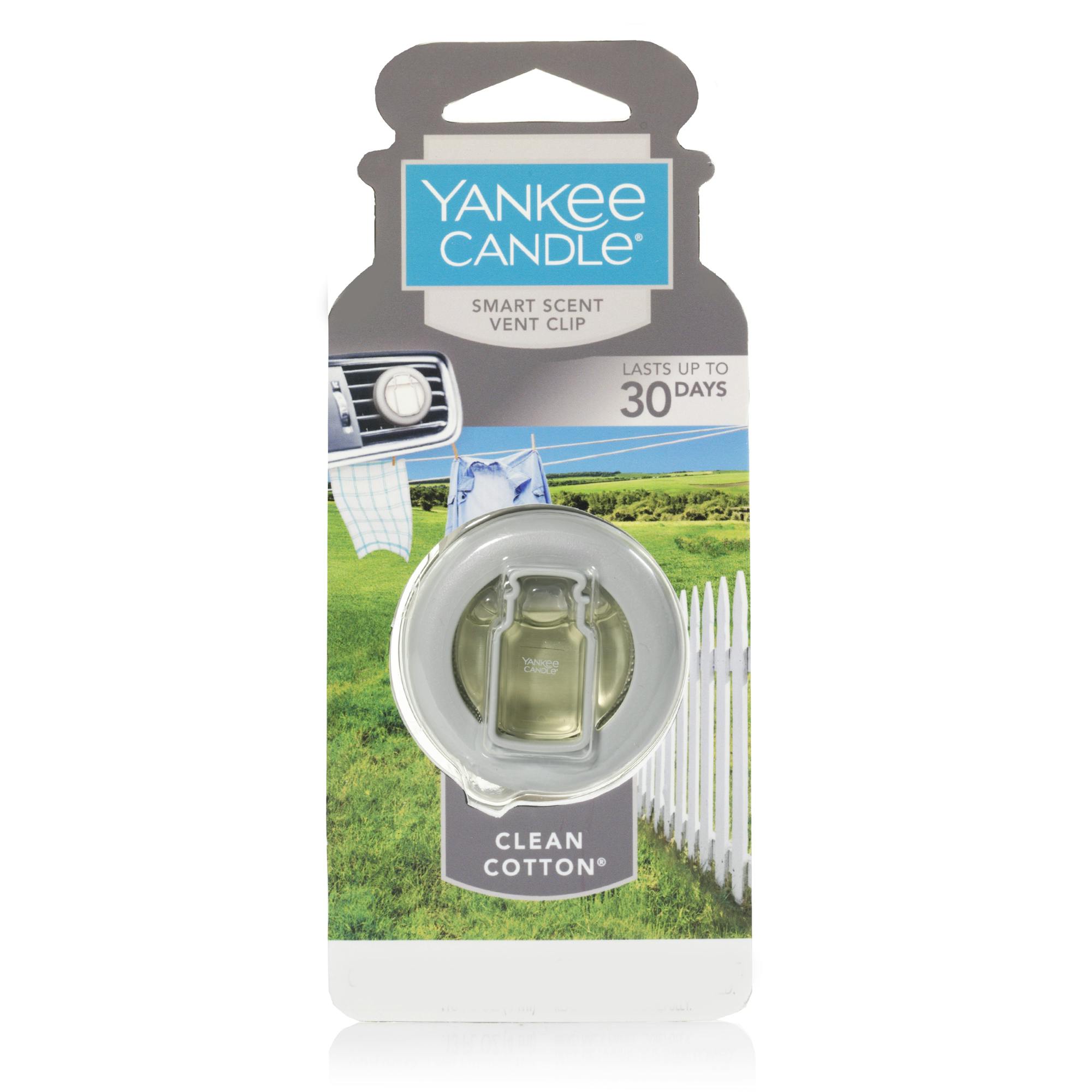Yankee Candle Clean Cotton Smart Scent Vent Clip, .13 Fl oz