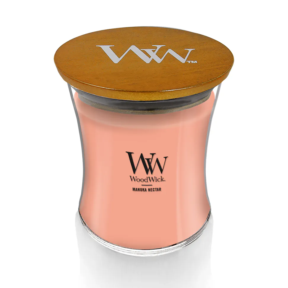 woodwick manuka nectar medium hourglass candle