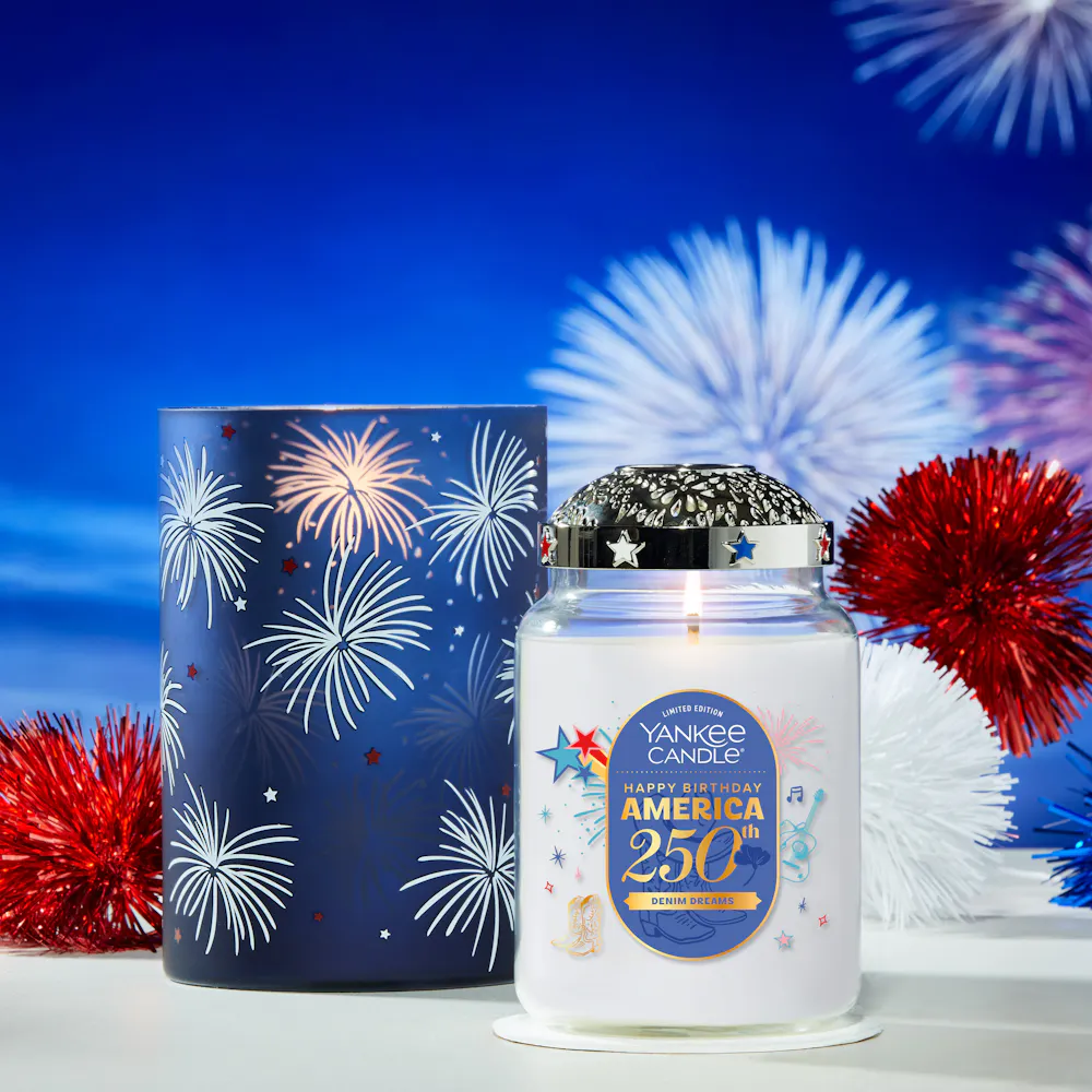 Happy Birthday, America! Jar Candle Holder