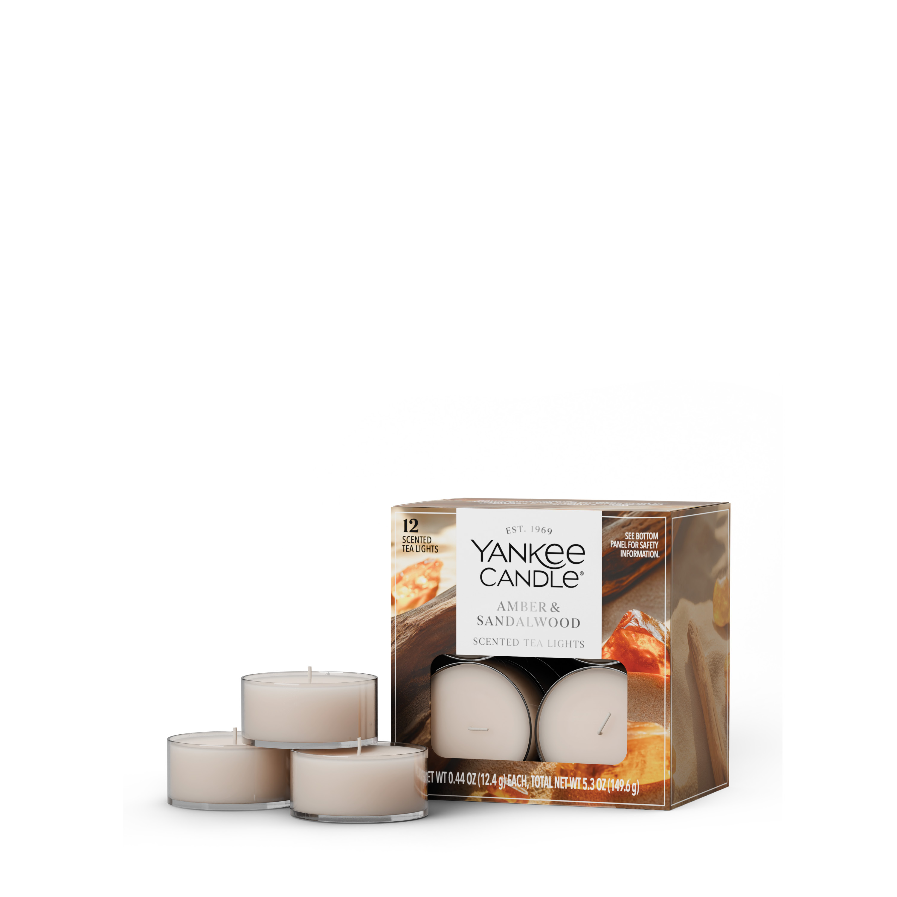 Amber & Sandalwood Tea Light Candles