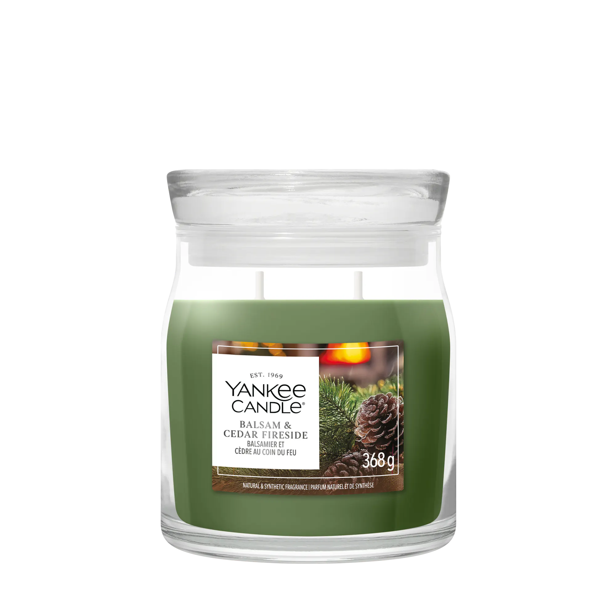 Balsam & Cedar Fireside Candle Yankee Candle, Green | Woody