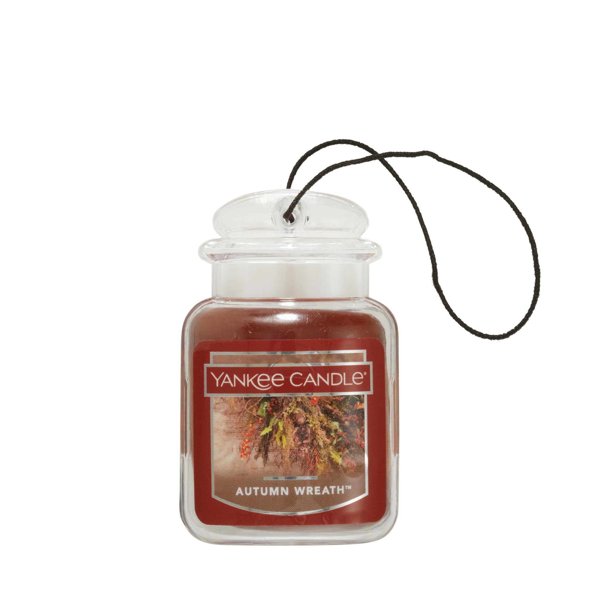 Yankee Candle Autumn Wreath Car Jar Ultimate, 0.96 oz In Red
