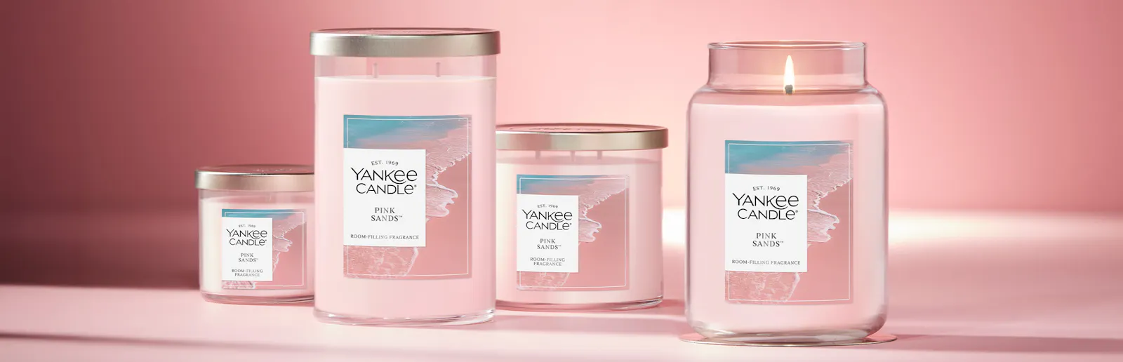 Yankee Candle jar candles styled in a home setting