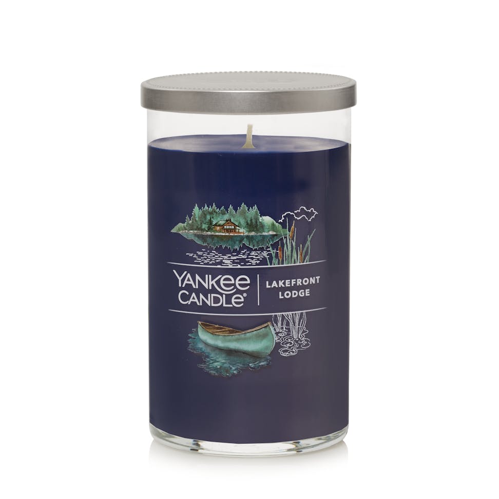 lakefront lodge signature medium pillar candle