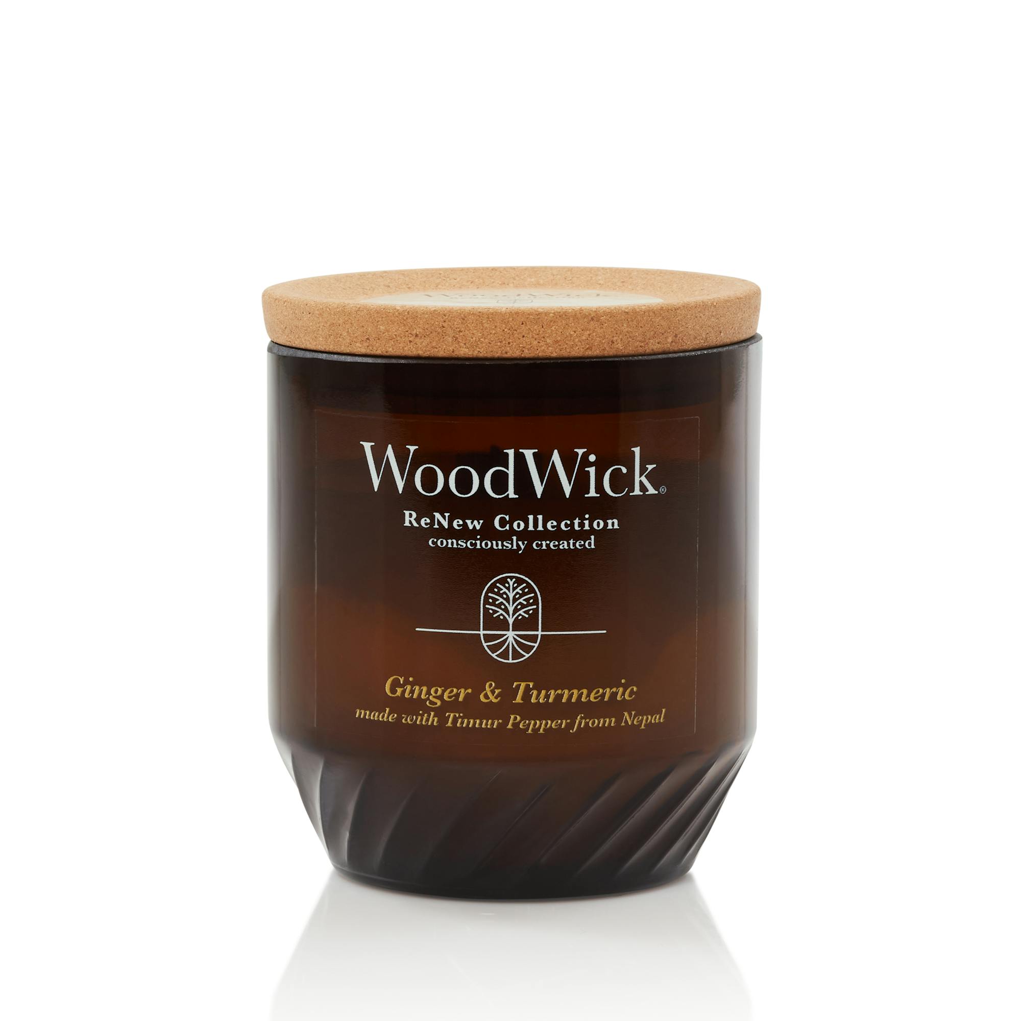 Woodwick Ginger And Turmeric  Medium Renew Candle, 6 oz