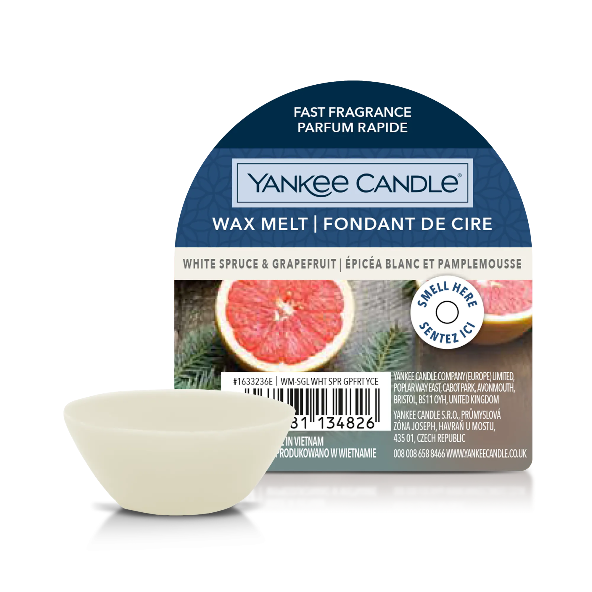 White Spruce & Grapefruit Wax Melt Yankee Candle, 5.6cm x 1.5cm | Citrus
