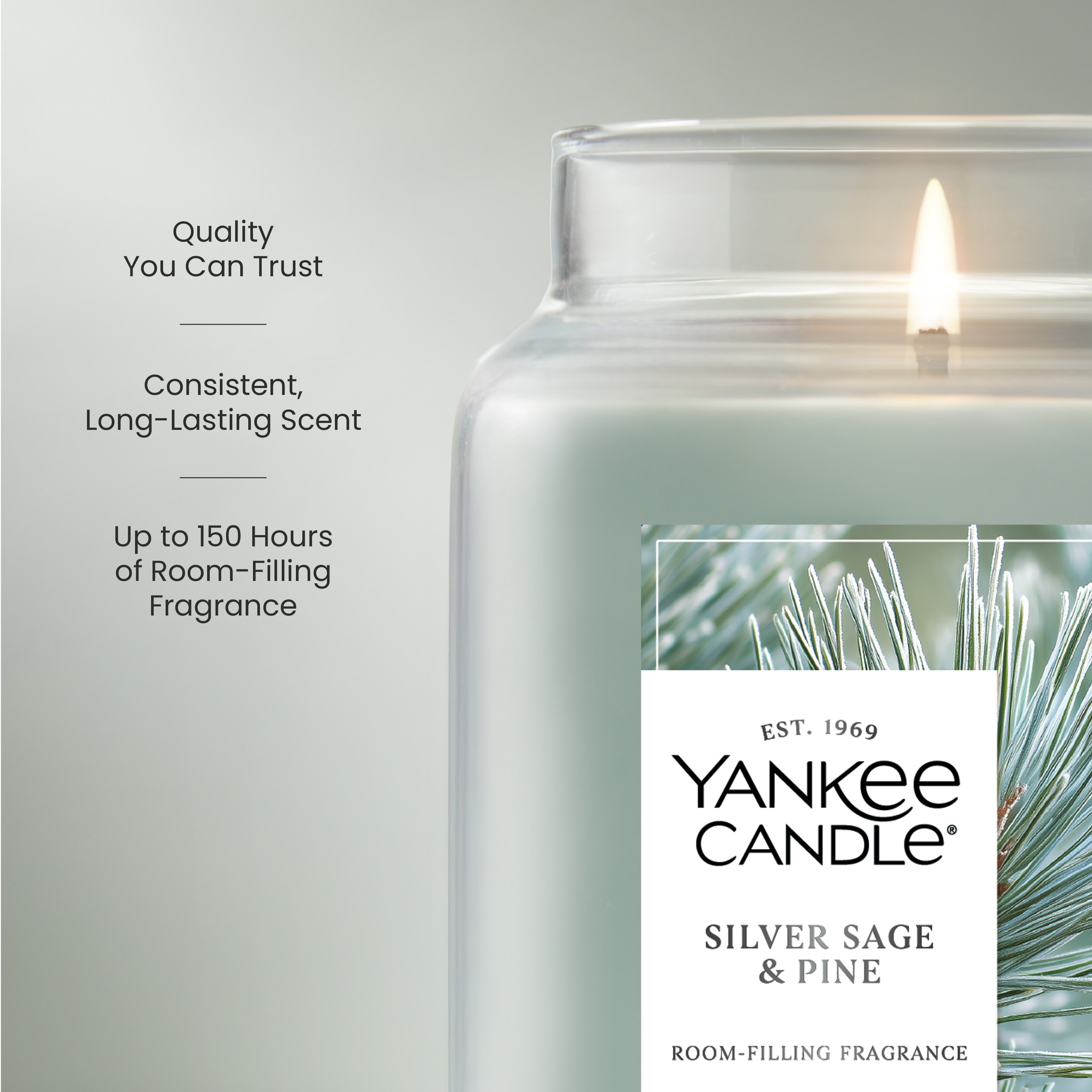 Silver Sage & Pine Original Large Jar Candle - Thumbnail 3